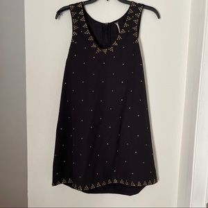 Free People Black and Gold Sleeveless Top